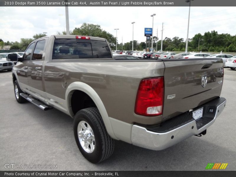 Austin Tan Pearl / Light Pebble Beige/Bark Brown 2010 Dodge Ram 3500 Laramie Crew Cab 4x4