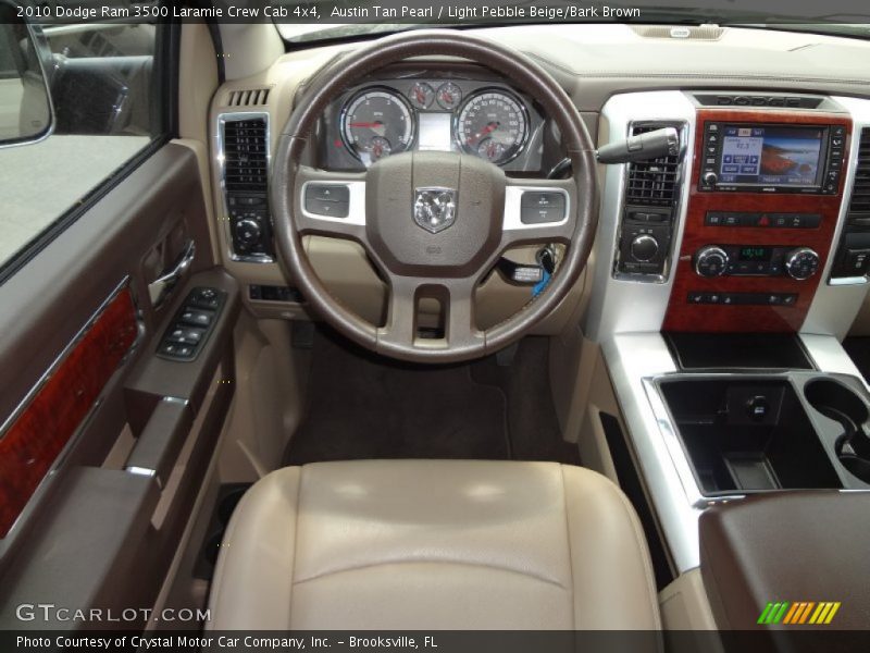 Austin Tan Pearl / Light Pebble Beige/Bark Brown 2010 Dodge Ram 3500 Laramie Crew Cab 4x4