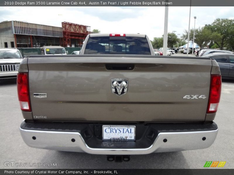 Austin Tan Pearl / Light Pebble Beige/Bark Brown 2010 Dodge Ram 3500 Laramie Crew Cab 4x4