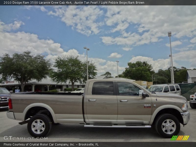 Austin Tan Pearl / Light Pebble Beige/Bark Brown 2010 Dodge Ram 3500 Laramie Crew Cab 4x4