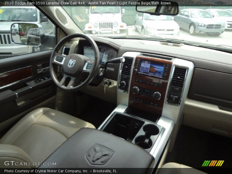 Austin Tan Pearl / Light Pebble Beige/Bark Brown 2010 Dodge Ram 3500 Laramie Crew Cab 4x4