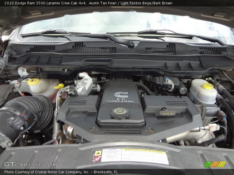 Austin Tan Pearl / Light Pebble Beige/Bark Brown 2010 Dodge Ram 3500 Laramie Crew Cab 4x4