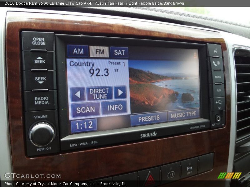 Austin Tan Pearl / Light Pebble Beige/Bark Brown 2010 Dodge Ram 3500 Laramie Crew Cab 4x4