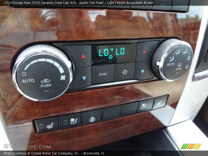Austin Tan Pearl / Light Pebble Beige/Bark Brown 2010 Dodge Ram 3500 Laramie Crew Cab 4x4