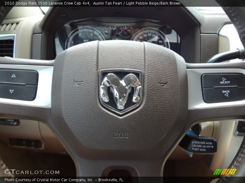 Austin Tan Pearl / Light Pebble Beige/Bark Brown 2010 Dodge Ram 3500 Laramie Crew Cab 4x4