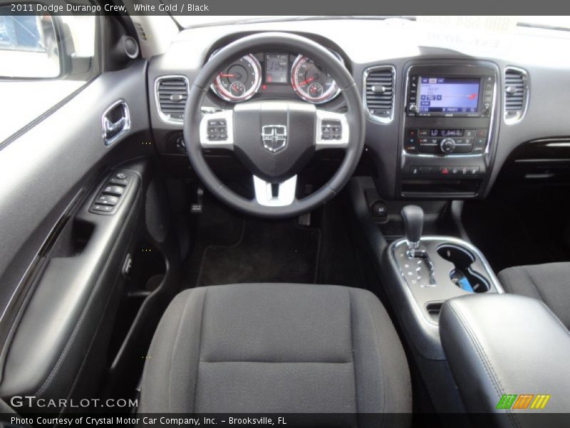 White Gold / Black 2011 Dodge Durango Crew