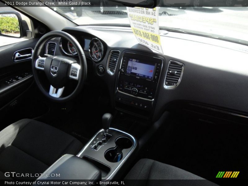 White Gold / Black 2011 Dodge Durango Crew