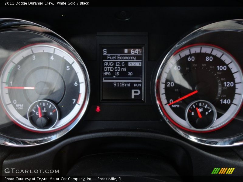 White Gold / Black 2011 Dodge Durango Crew