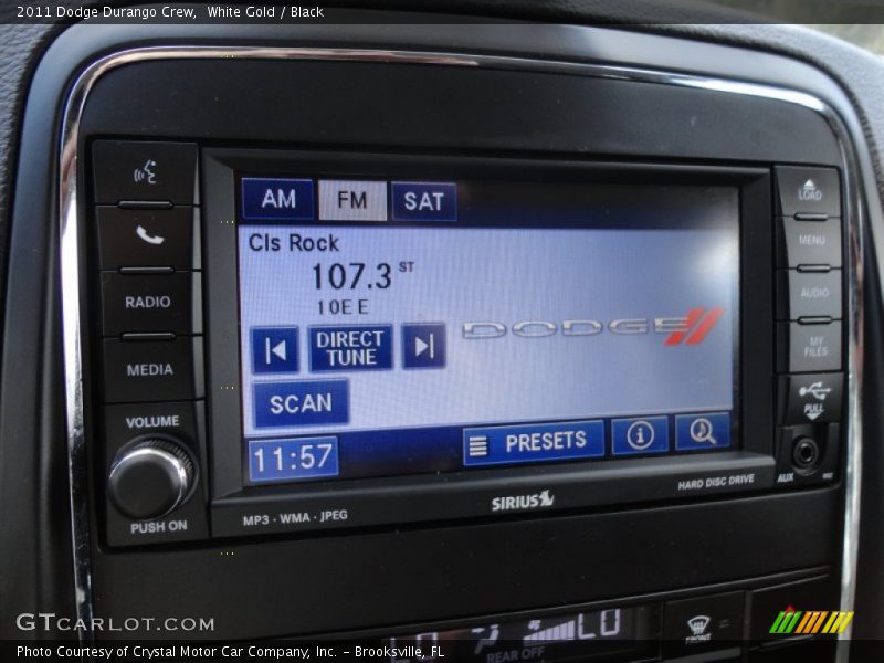 White Gold / Black 2011 Dodge Durango Crew