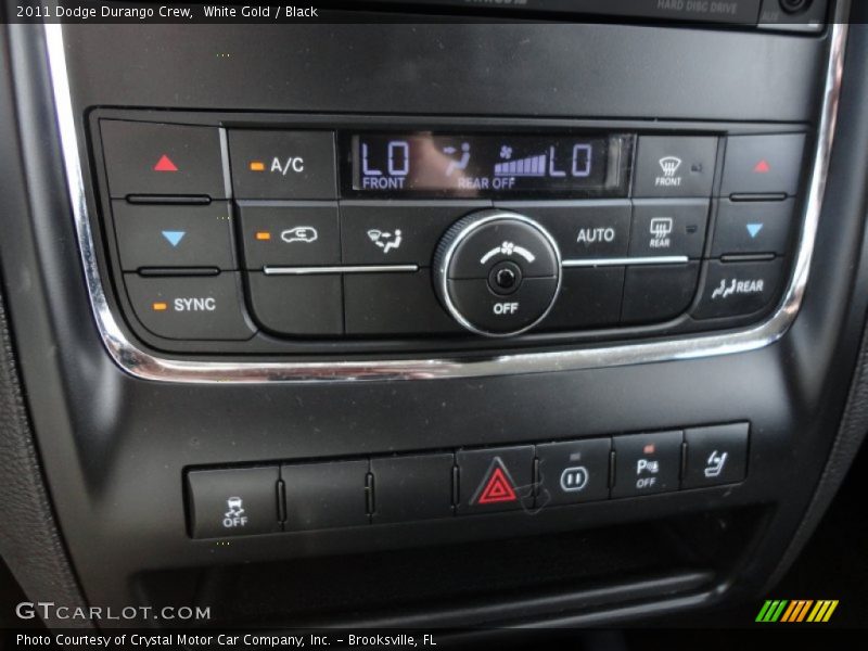 White Gold / Black 2011 Dodge Durango Crew