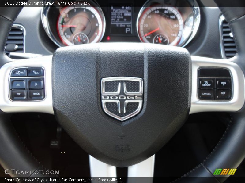 White Gold / Black 2011 Dodge Durango Crew