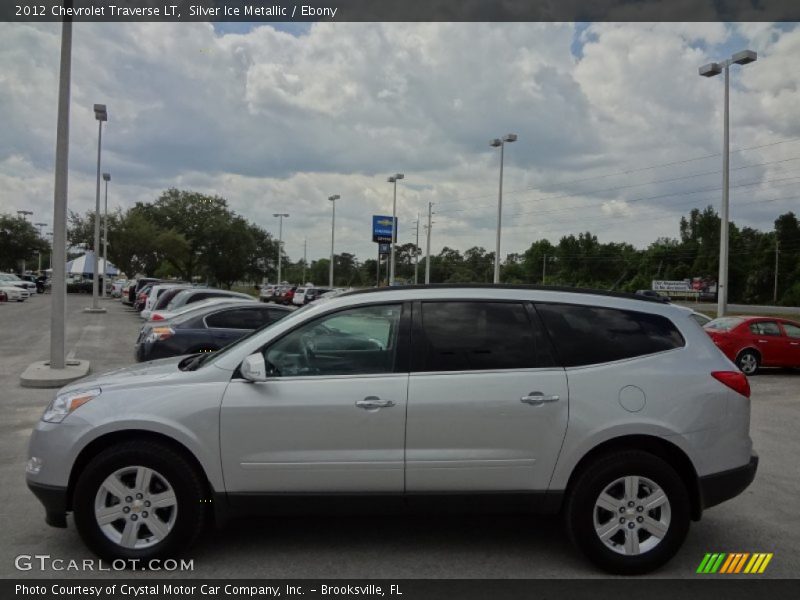 Silver Ice Metallic / Ebony 2012 Chevrolet Traverse LT