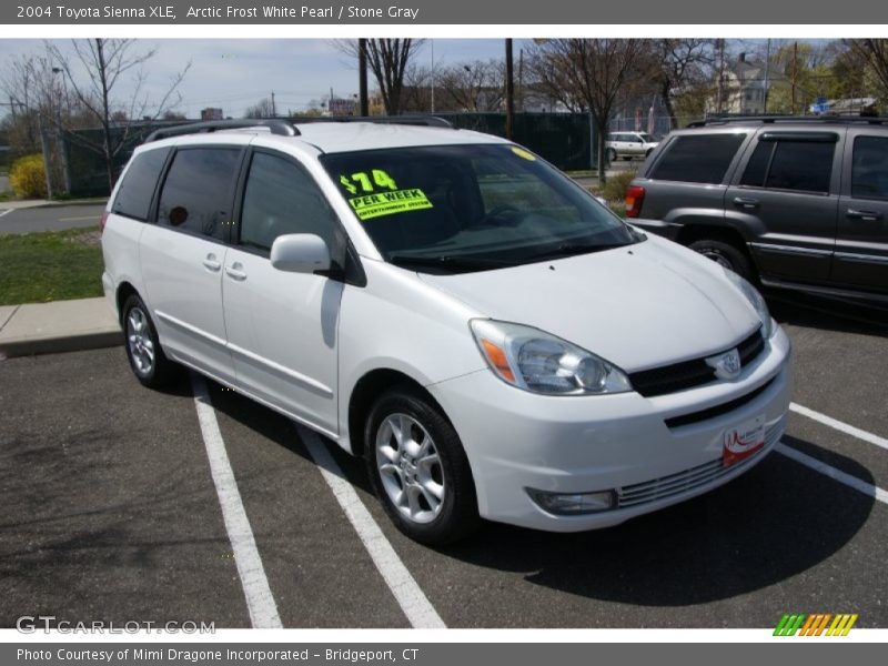 Arctic Frost White Pearl / Stone Gray 2004 Toyota Sienna XLE