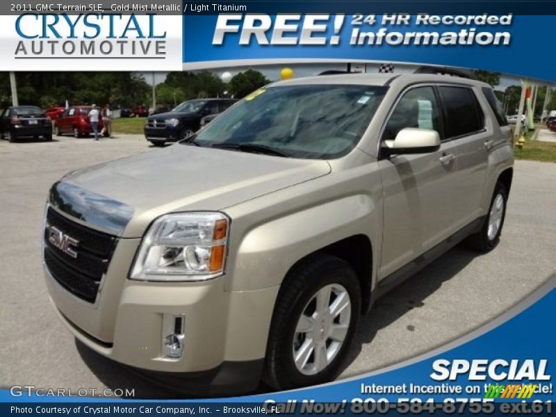 Gold Mist Metallic / Light Titanium 2011 GMC Terrain SLE