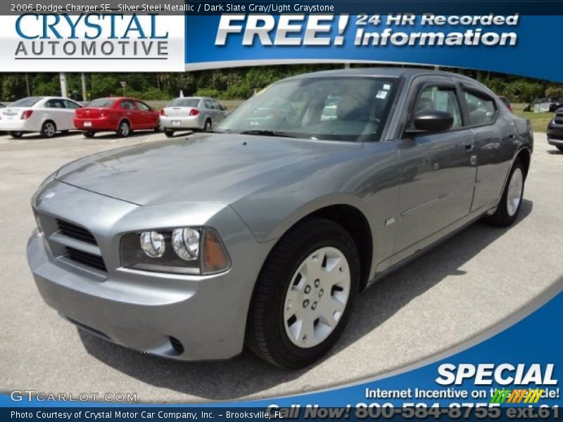 Silver Steel Metallic / Dark Slate Gray/Light Graystone 2006 Dodge Charger SE