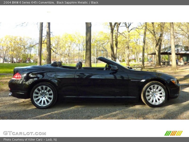 Black Sapphire Metallic / Black 2004 BMW 6 Series 645i Convertible