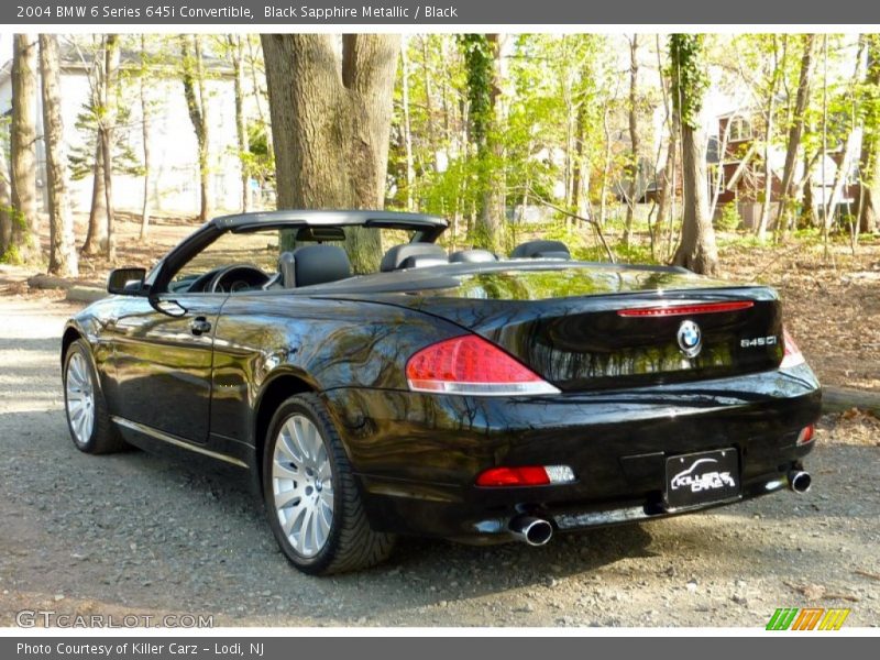 Black Sapphire Metallic / Black 2004 BMW 6 Series 645i Convertible