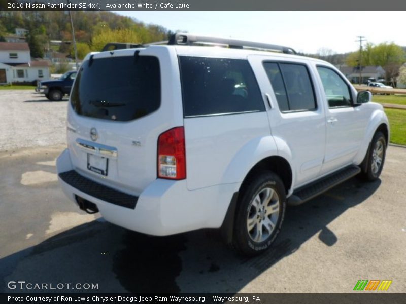 Avalanche White / Cafe Latte 2010 Nissan Pathfinder SE 4x4