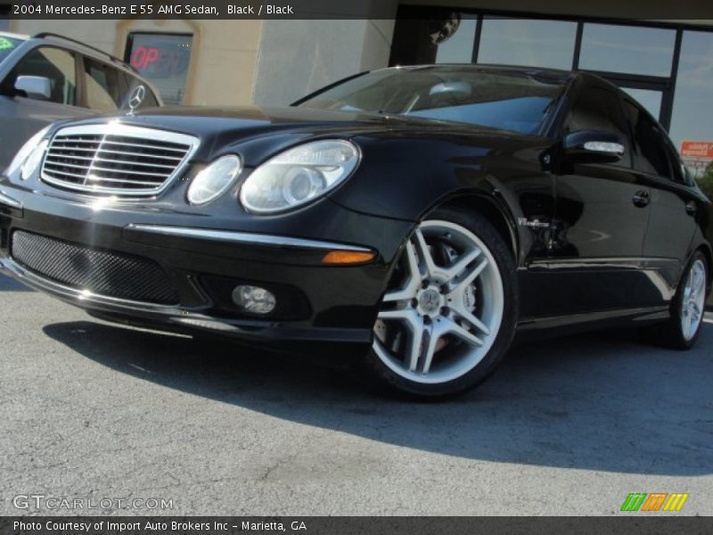 Black / Black 2004 Mercedes-Benz E 55 AMG Sedan