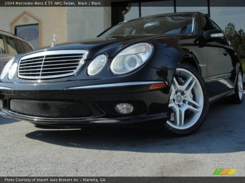 Black / Black 2004 Mercedes-Benz E 55 AMG Sedan