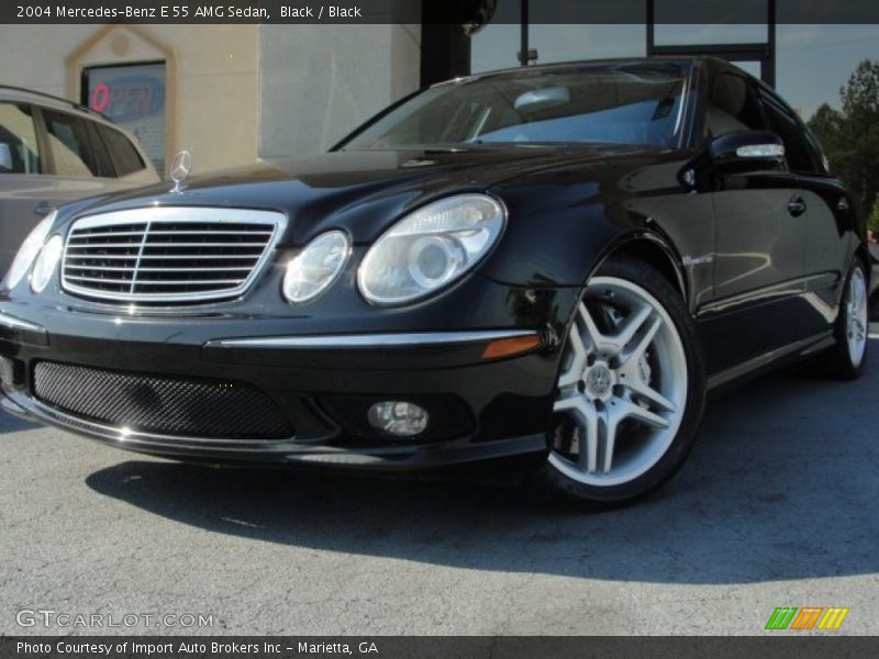 Black / Black 2004 Mercedes-Benz E 55 AMG Sedan