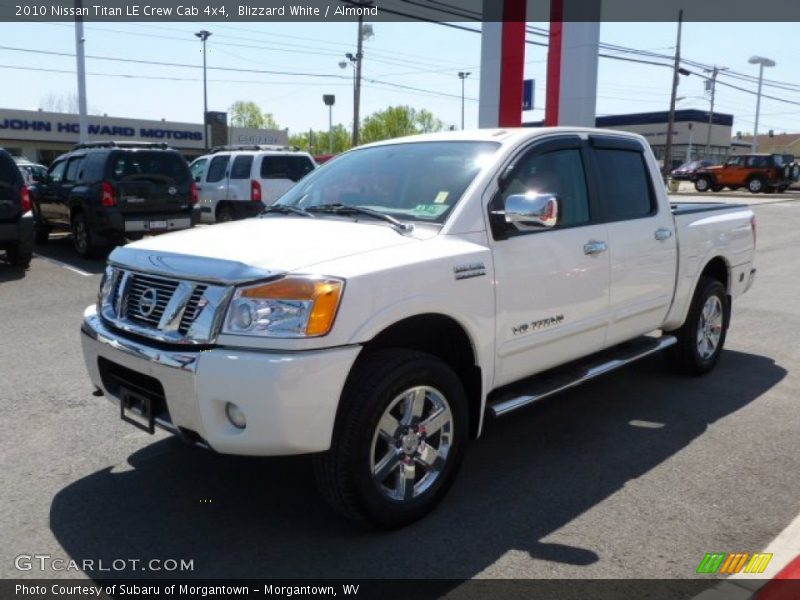 Blizzard White / Almond 2010 Nissan Titan LE Crew Cab 4x4