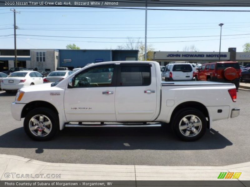 Blizzard White / Almond 2010 Nissan Titan LE Crew Cab 4x4