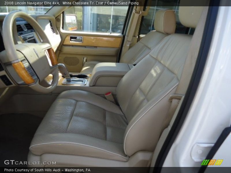 White Chocolate Tri Coat / Camel/Sand Piping 2008 Lincoln Navigator Elite 4x4