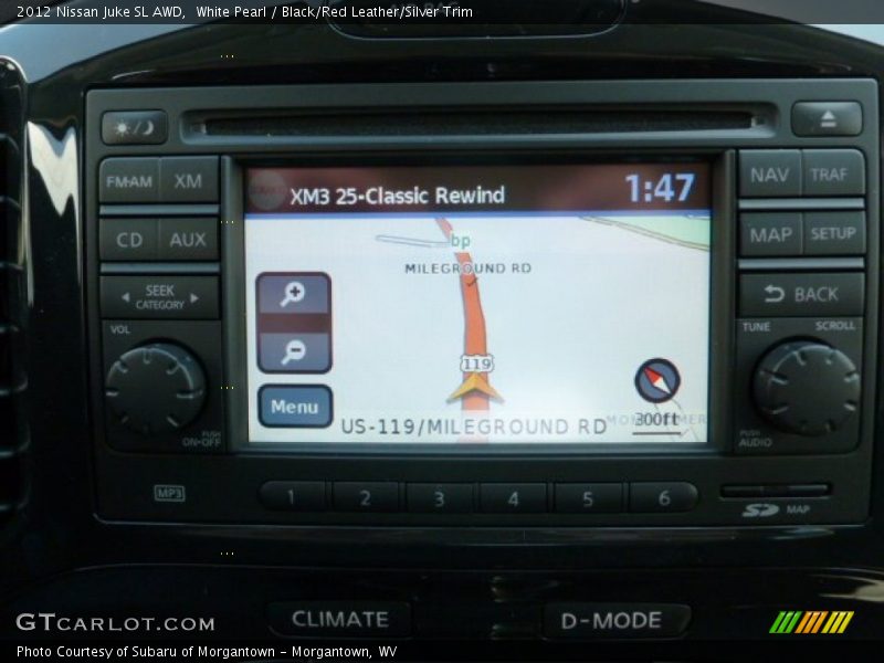 White Pearl / Black/Red Leather/Silver Trim 2012 Nissan Juke SL AWD