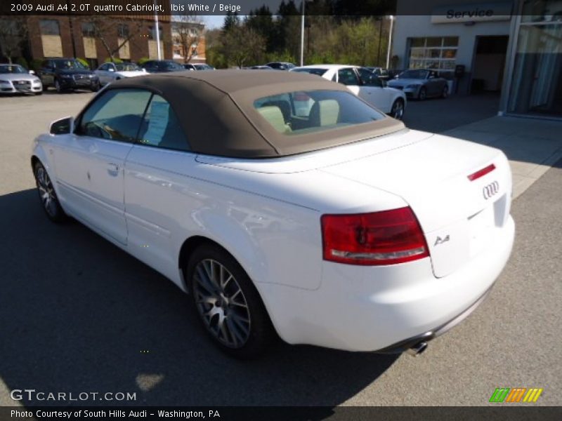 Ibis White / Beige 2009 Audi A4 2.0T quattro Cabriolet
