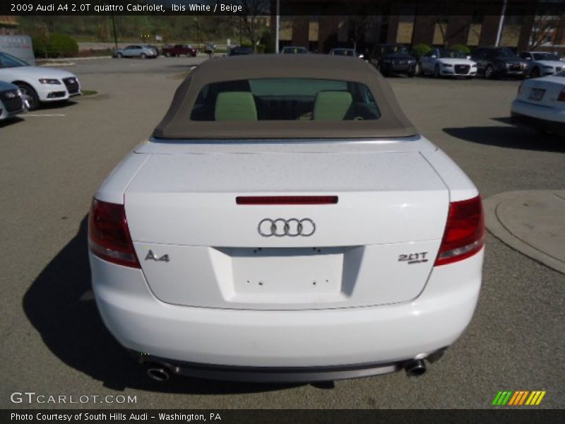 Ibis White / Beige 2009 Audi A4 2.0T quattro Cabriolet