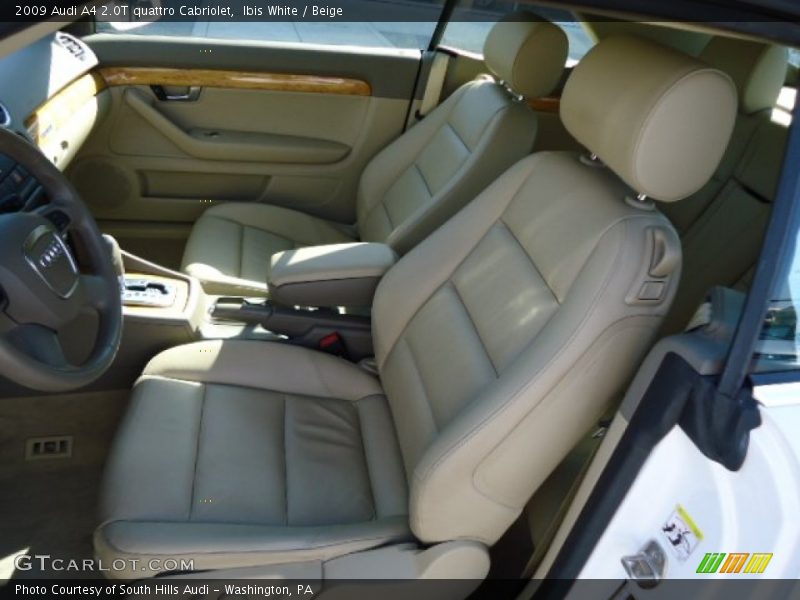 Ibis White / Beige 2009 Audi A4 2.0T quattro Cabriolet