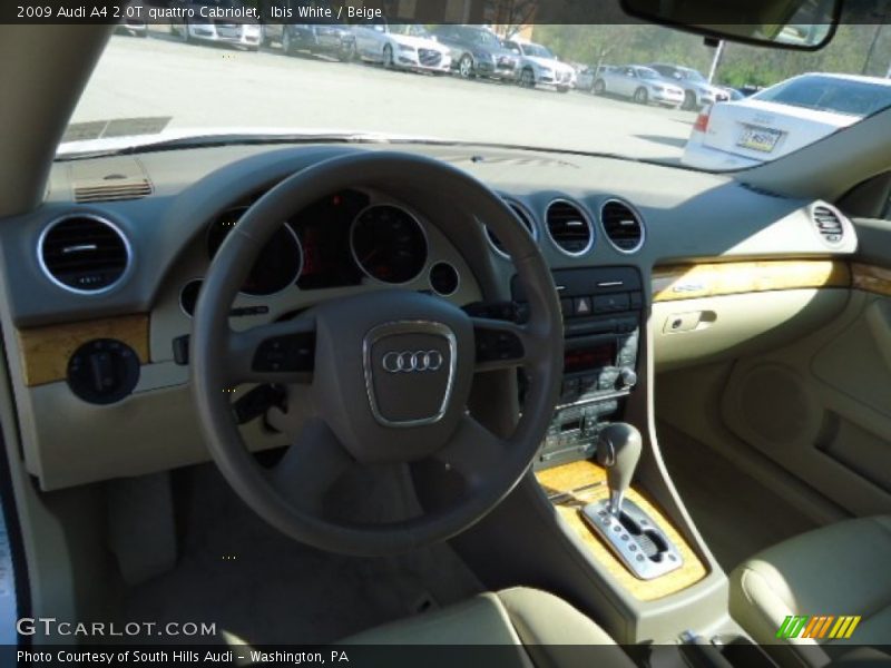 Ibis White / Beige 2009 Audi A4 2.0T quattro Cabriolet