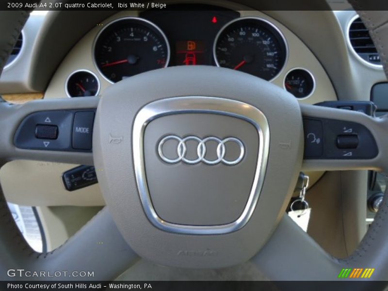 Ibis White / Beige 2009 Audi A4 2.0T quattro Cabriolet
