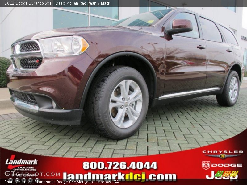 Deep Molten Red Pearl / Black 2012 Dodge Durango SXT