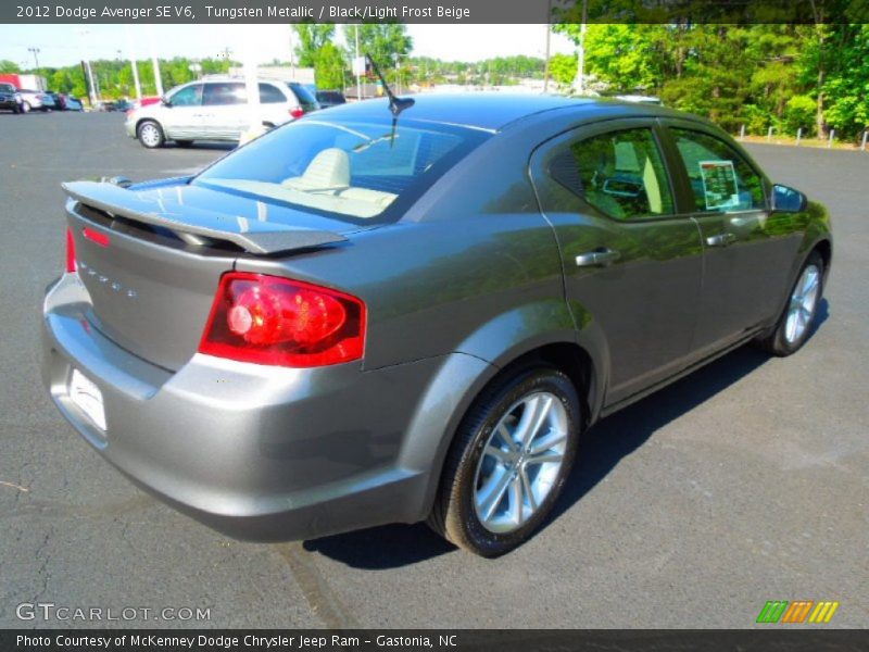 Tungsten Metallic / Black/Light Frost Beige 2012 Dodge Avenger SE V6