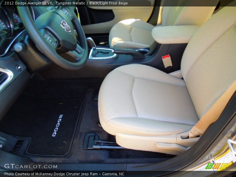 Tungsten Metallic / Black/Light Frost Beige 2012 Dodge Avenger SE V6