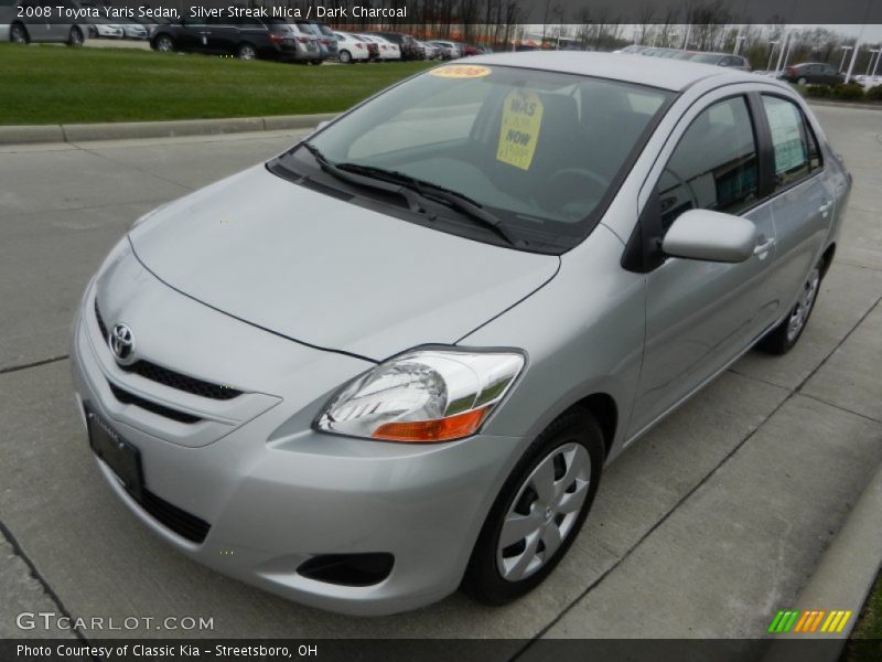 Silver Streak Mica / Dark Charcoal 2008 Toyota Yaris Sedan
