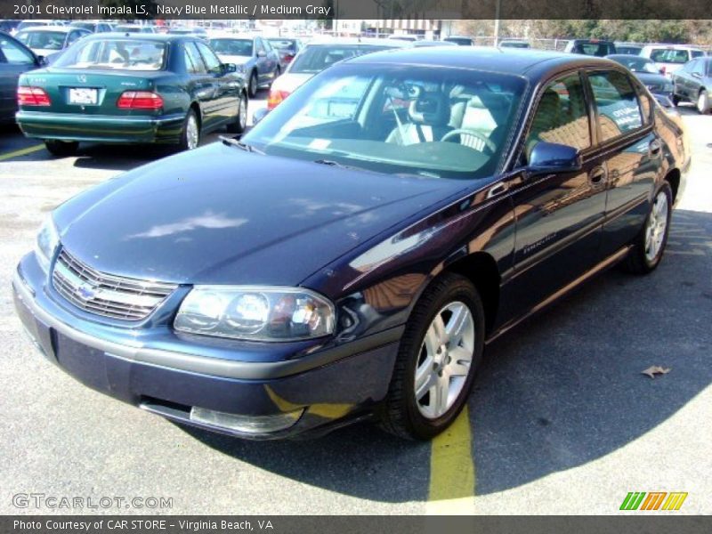 Navy Blue Metallic / Medium Gray 2001 Chevrolet Impala LS