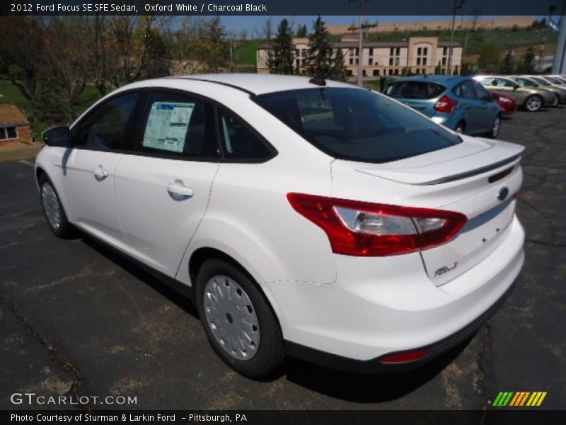 Oxford White / Charcoal Black 2012 Ford Focus SE SFE Sedan