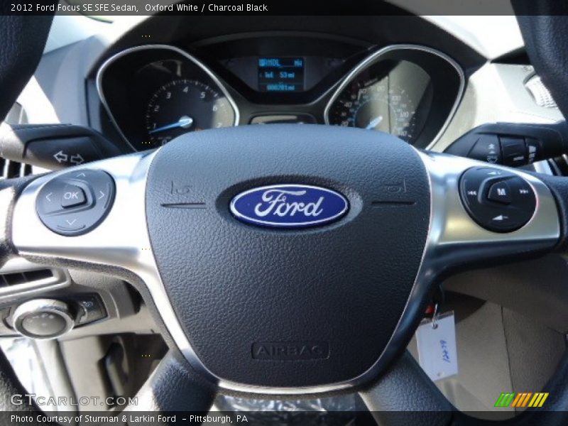 Oxford White / Charcoal Black 2012 Ford Focus SE SFE Sedan
