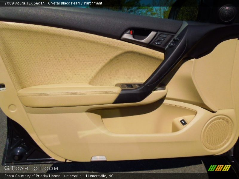 Crystal Black Pearl / Parchment 2009 Acura TSX Sedan