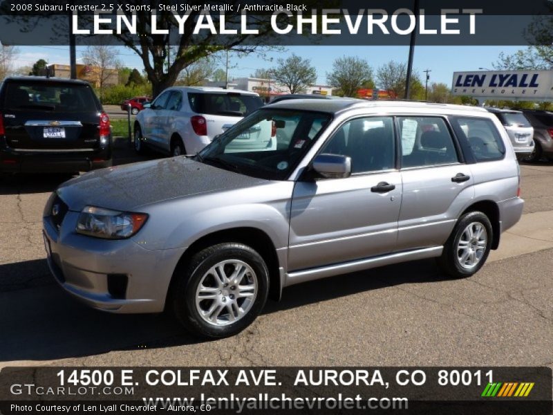 Steel Silver Metallic / Anthracite Black 2008 Subaru Forester 2.5 X Sports