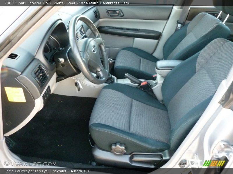 Steel Silver Metallic / Anthracite Black 2008 Subaru Forester 2.5 X Sports