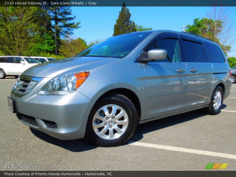 Slate Green Metallic / Gray 2010 Honda Odyssey EX