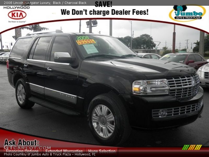 Black / Charcoal Black 2008 Lincoln Navigator Luxury