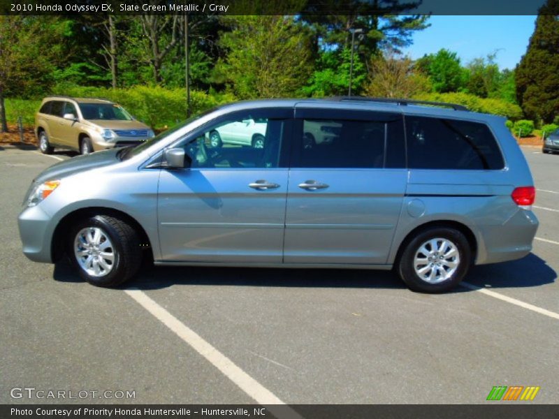 Slate Green Metallic / Gray 2010 Honda Odyssey EX