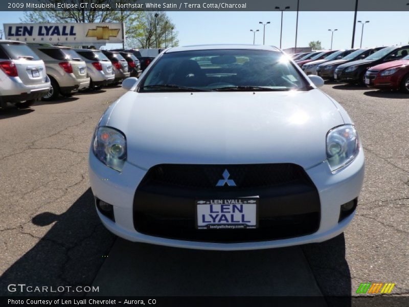Northstar White Satin / Terra Cotta/Charcoal 2009 Mitsubishi Eclipse GT Coupe