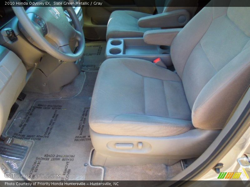 Slate Green Metallic / Gray 2010 Honda Odyssey EX