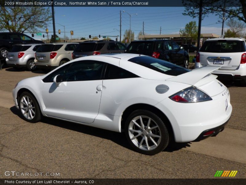 Northstar White Satin / Terra Cotta/Charcoal 2009 Mitsubishi Eclipse GT Coupe